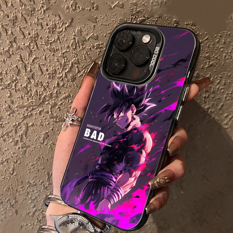 New Dragon Ball Z Goku Anti-drop Colored Silver Iphone Anime Case