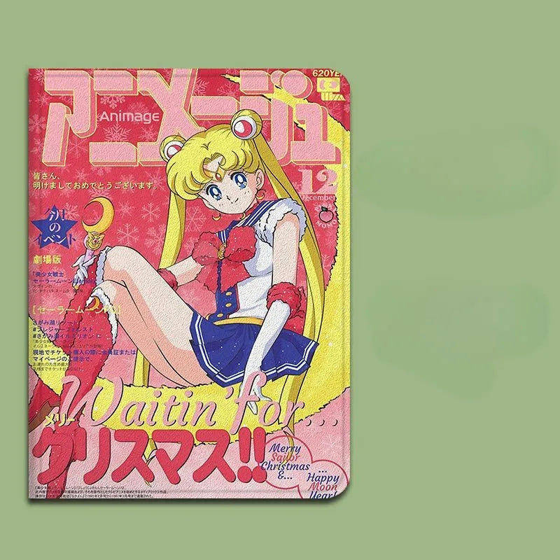 Funda protectora para iPad con diseño de Sailor Moon | Textura de seda