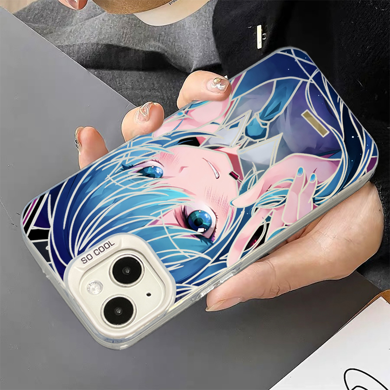 Anime Blue Hair Hatsune Miku Phone Case For iPhone