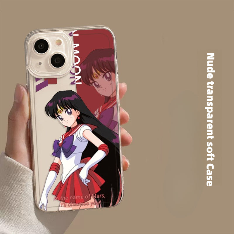 Sailor Moon Transparent Apple Anime Phone Case Iphone for Besties