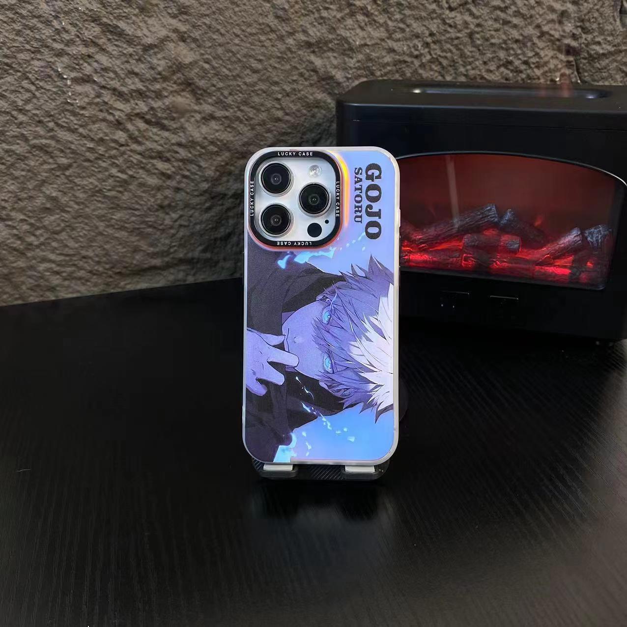 Jujutsu Kaisen Gojō Satoru Laser Gradient Anime Phone Case for IPhone