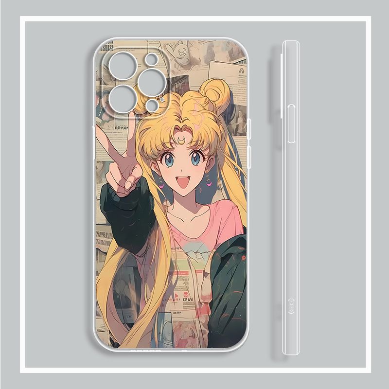 Cartoon Sailor Moon Mobile Phone Case for Apple Series