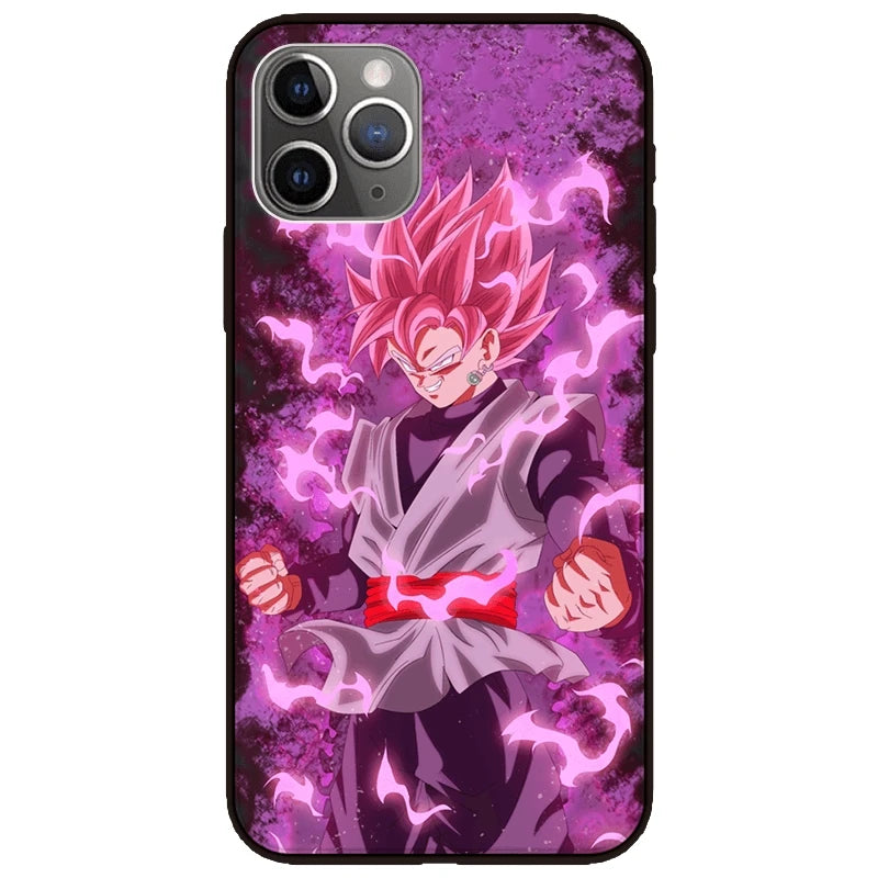Dragon Ball Super Goku Black RGB Light Up Glowing Phone Case for iPhone