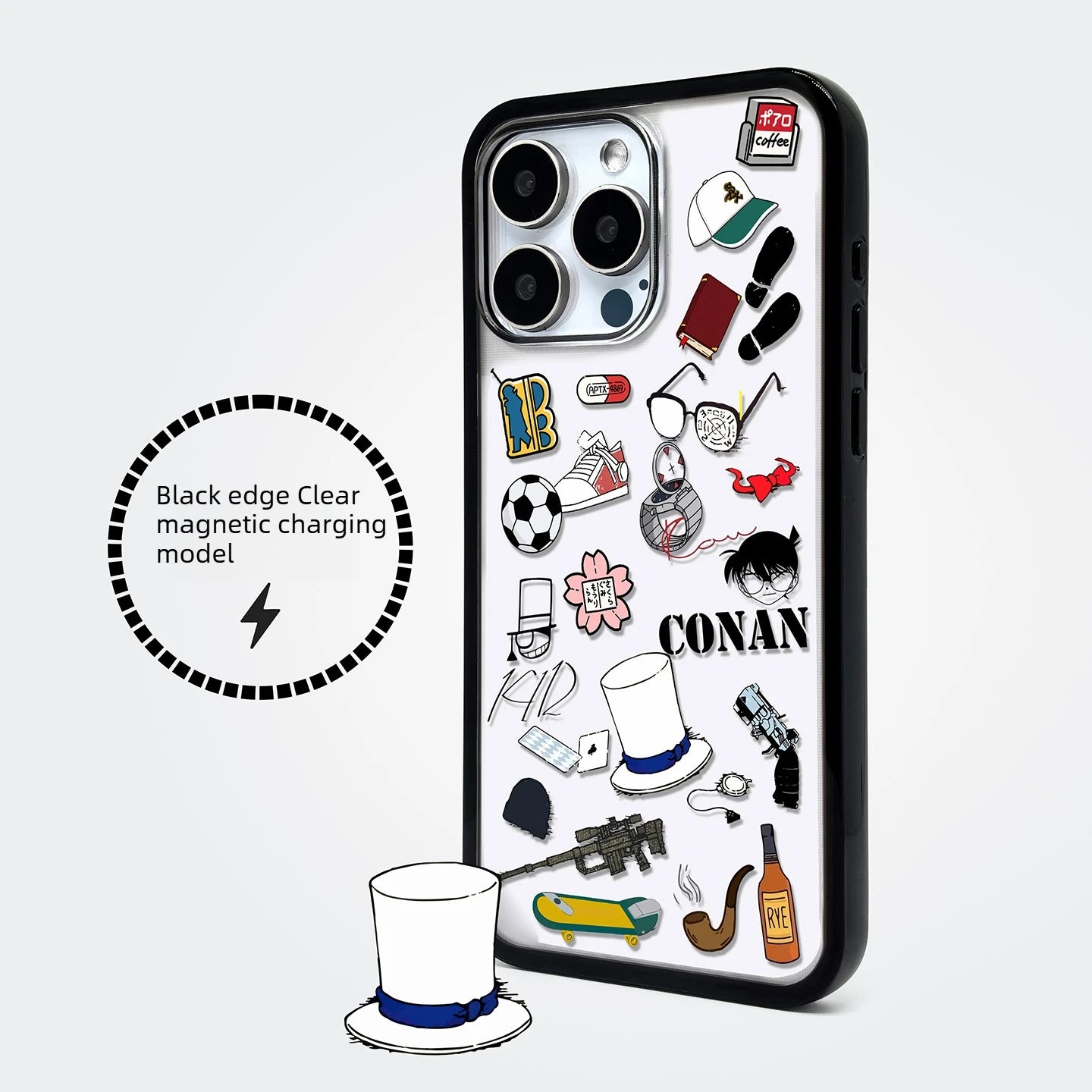 Funda de silicona para teléfono con el anime Death Note Nate River