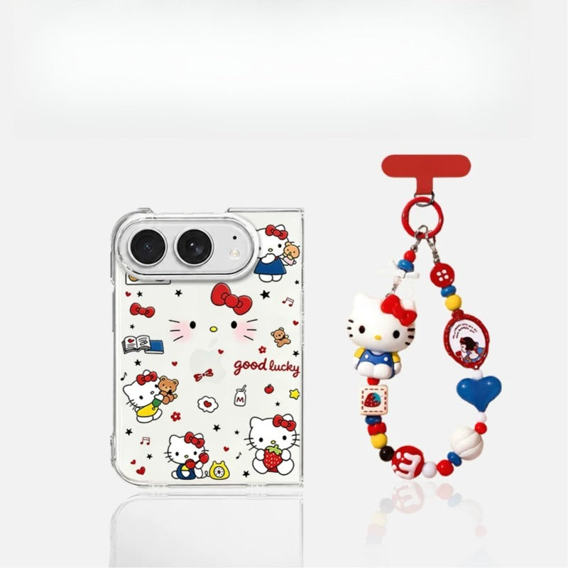 Cute Kitty iPhone Duo Phone Case with Phone Strap