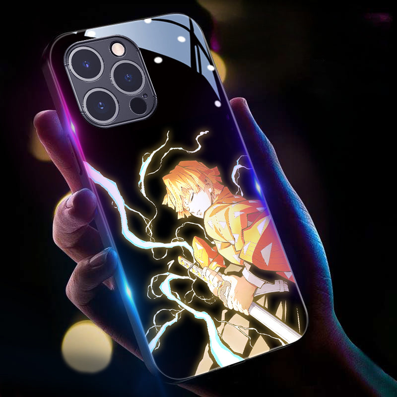 Demon Slayer RGB Light Phone Case Luminous for Apple iPhone