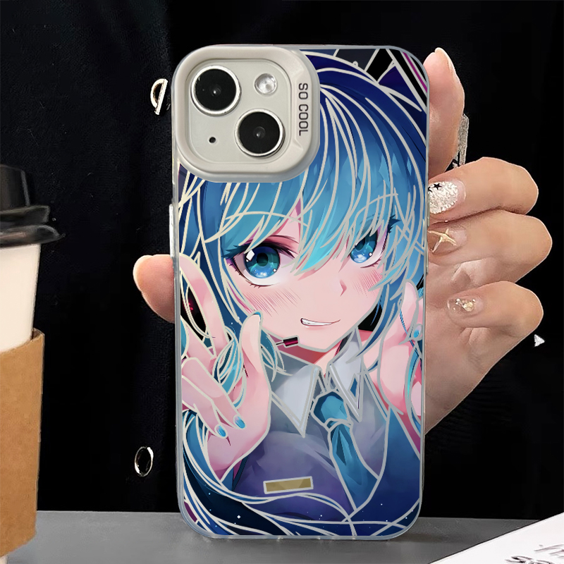 Anime Blue Hair Hatsune Miku Phone Case For iPhone