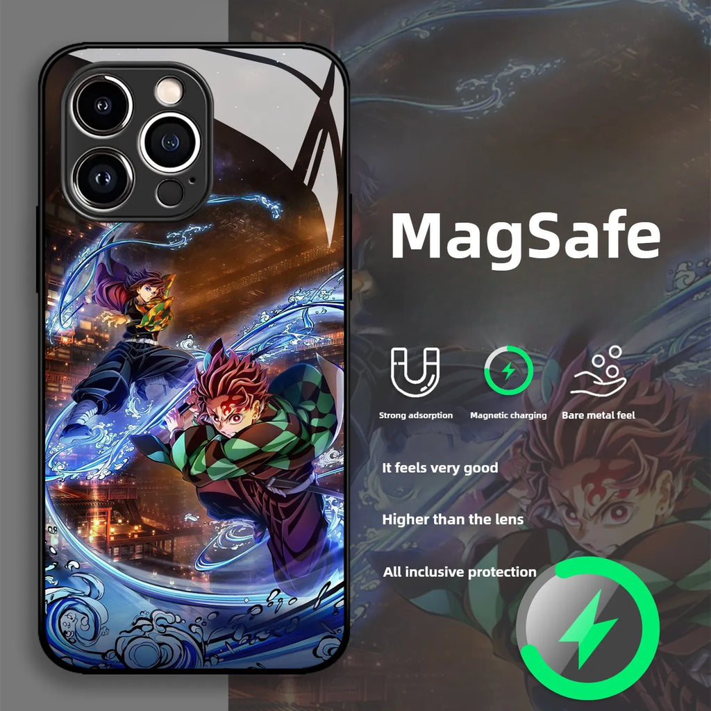 Demon Slayer Magsafe Magnetic Glass Phone Case