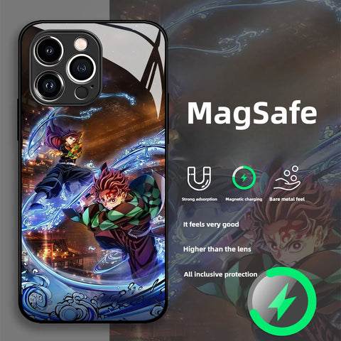 Demon Slayer Magsafe Magnetic Glass Phone Case