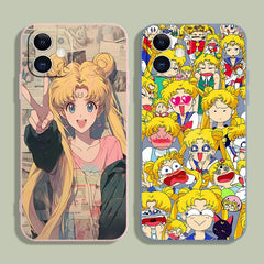 Cartoon Sailor Moon Mobile Phone Case for Apple Series