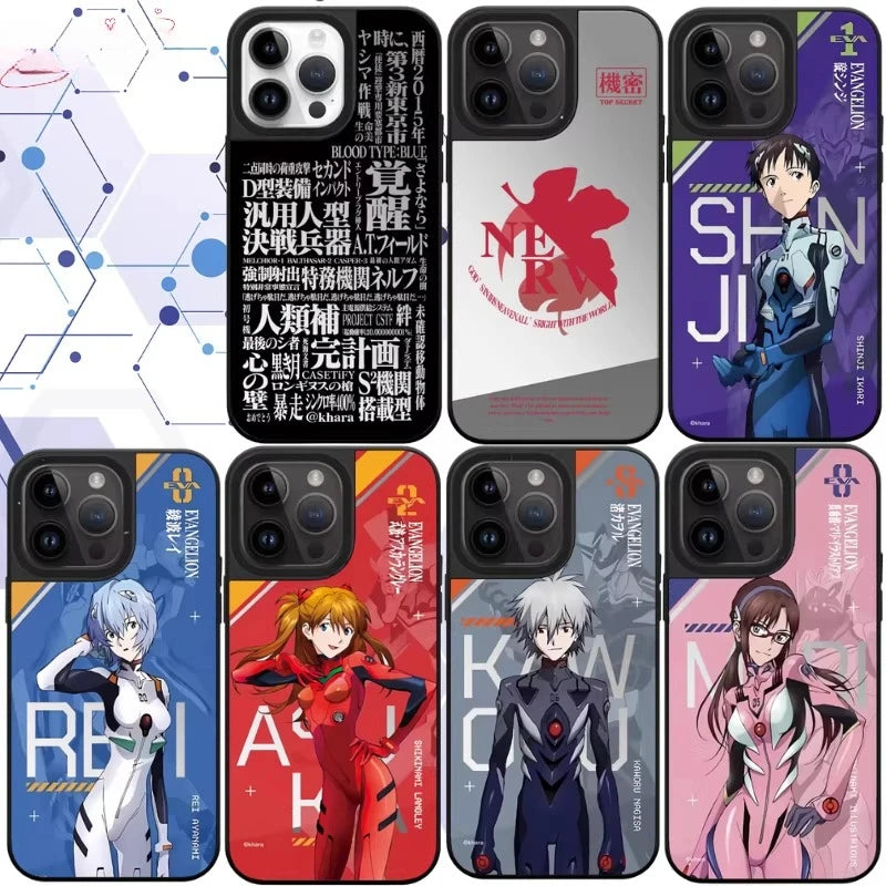 Neon Genesis Evangelion Glossy Magsafe Magnetic Phone Case for iPhone