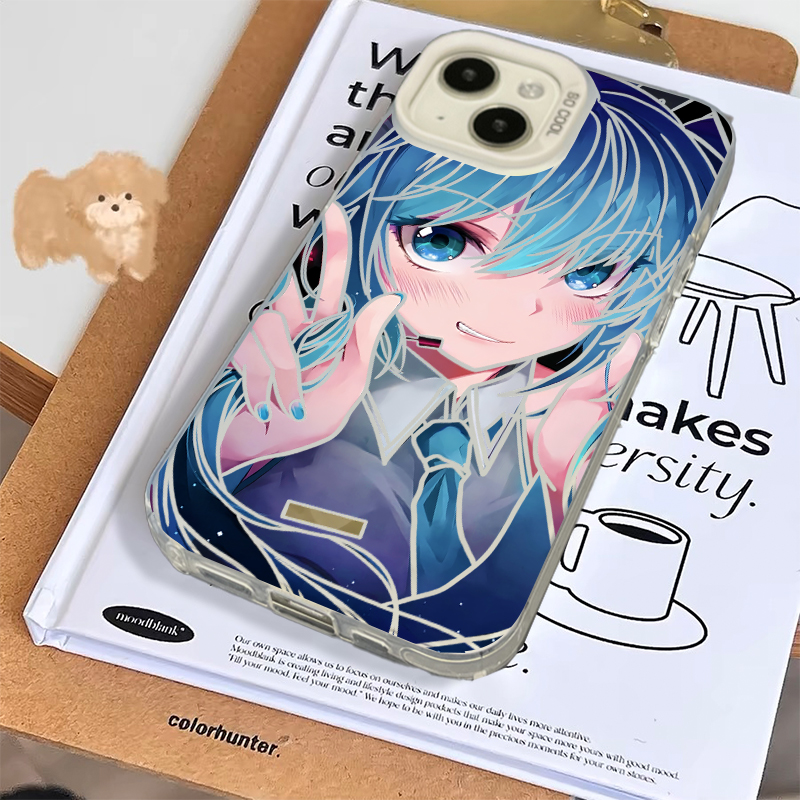 Anime Blue Hair Hatsune Miku Phone Case For iPhone