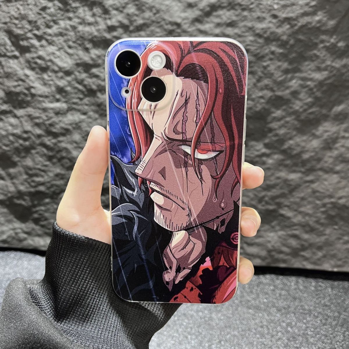 ONE PIECE Shanks Animation Transparent Phone Case for iPhone