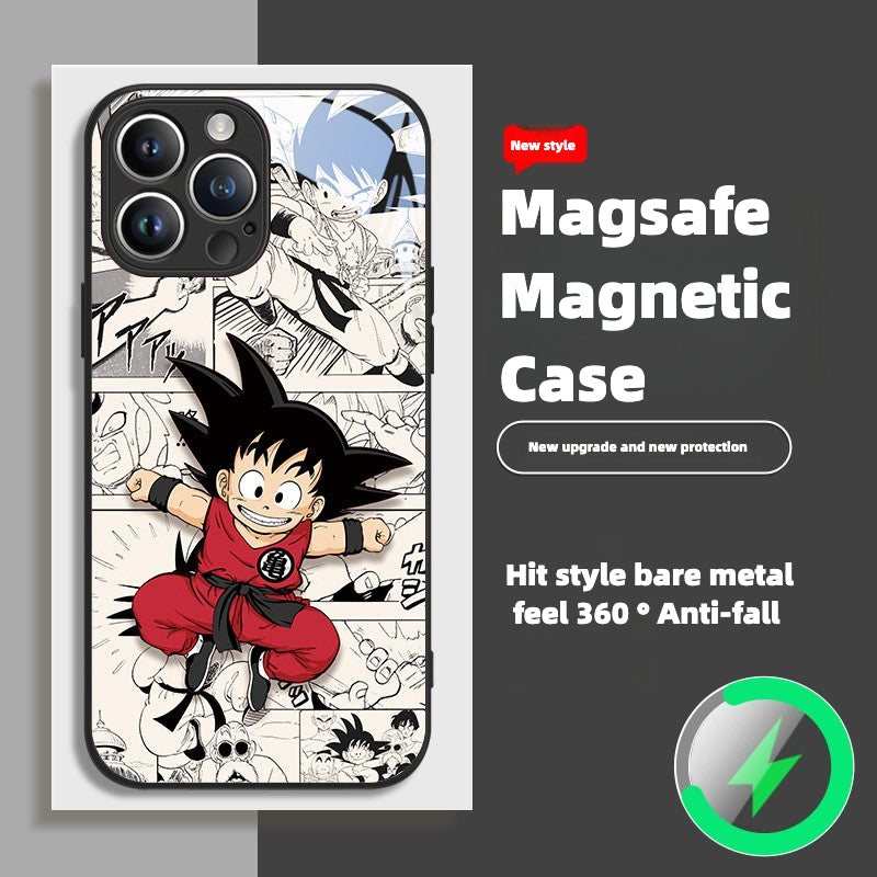 Goku Magsafe Glass Phone Case IPhone for Apple