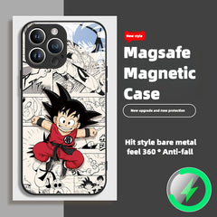 Goku Magsafe Glass Phone Case IPhone for Apple