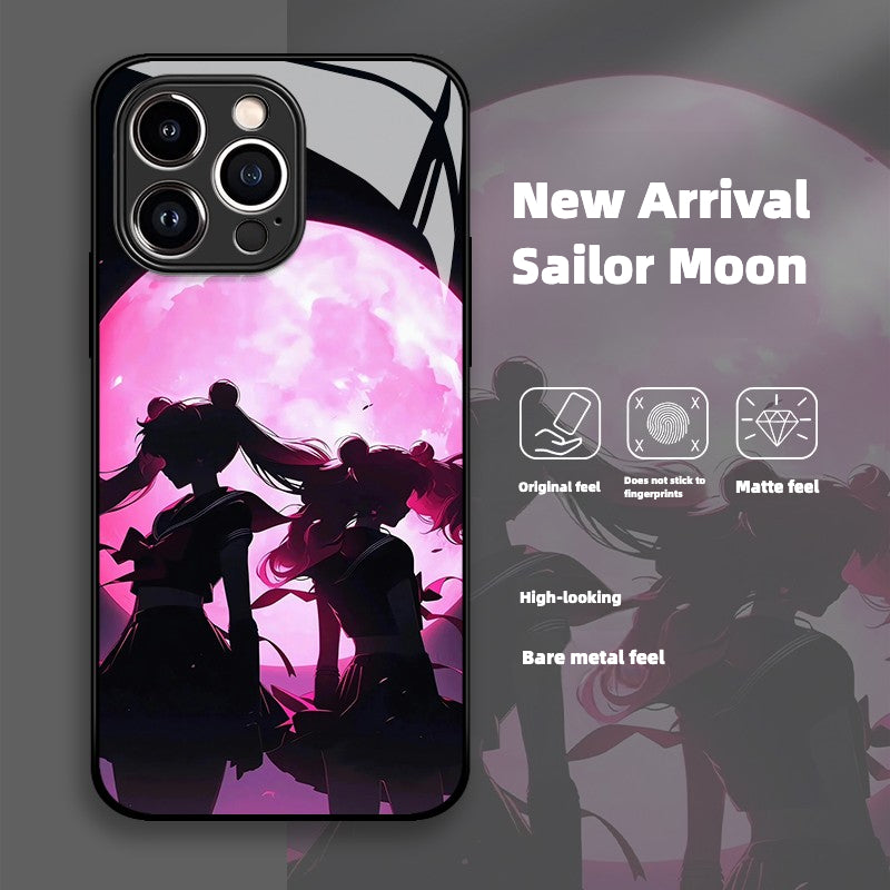 New Sailor Moon Liquid Glass Phone Case for Apple iPhone