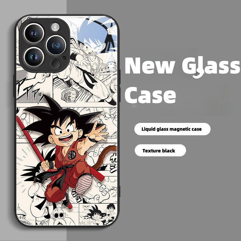 Goku Magsafe Glass Phone Case IPhone for Apple