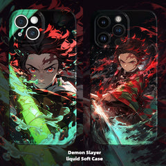 Demon Slayer Glossy Anime Phone Cases for Apple IPhone