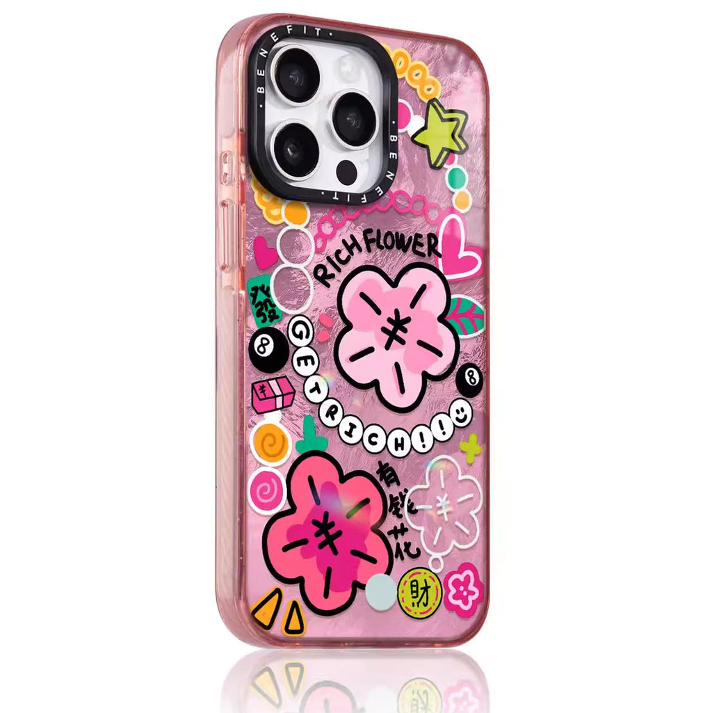Y2K Aesthetic Pink Graffiti Magsafe iPhone Case Magnetic Shockproof Cover