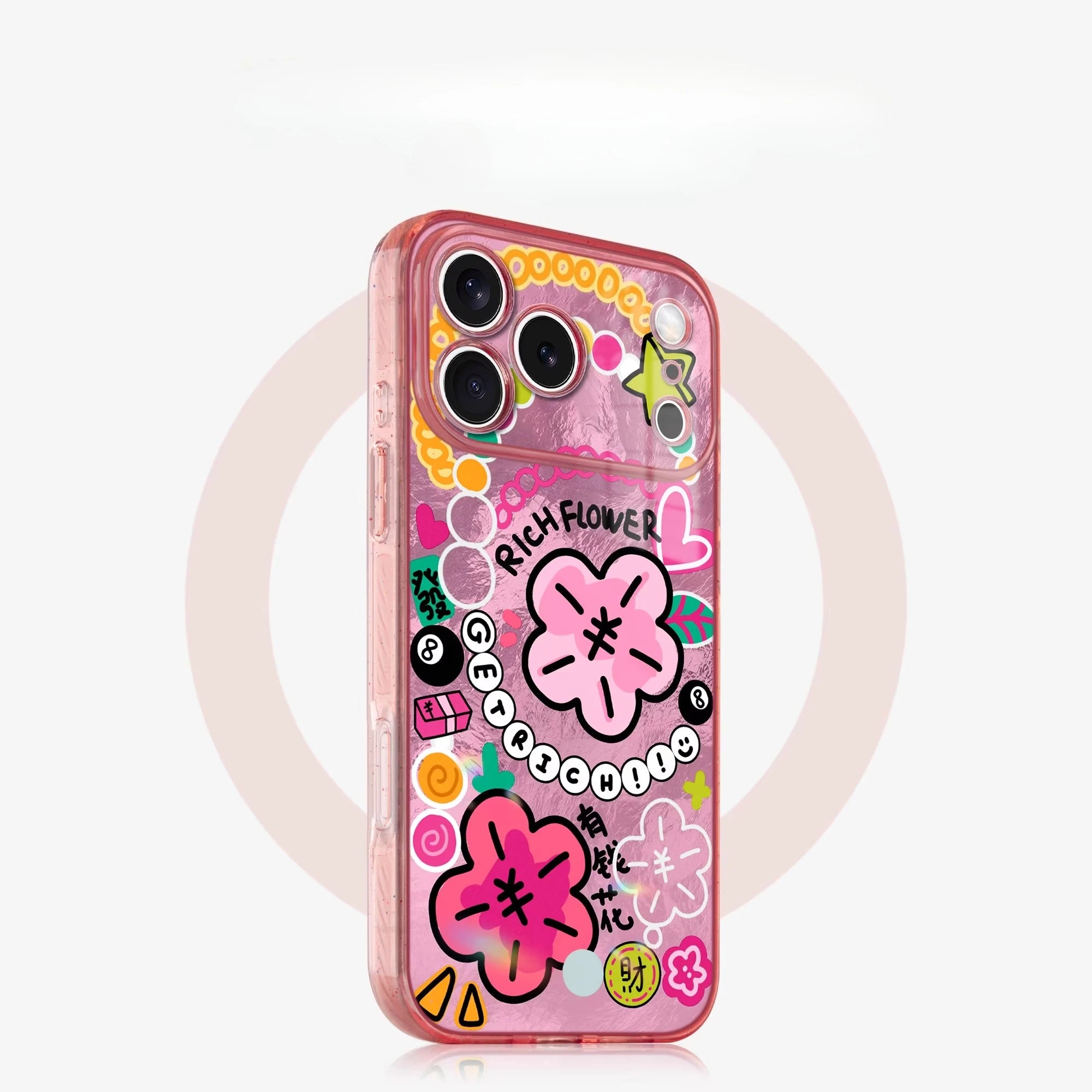 Y2K Aesthetic Pink Graffiti Magsafe iPhone Case Magnetic Shockproof Cover