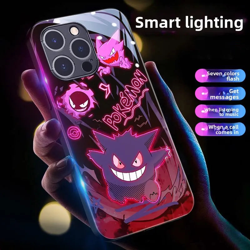 Pokemon Gengar LED Glowing Phone Case Cover | Gengar Light Up Case | i HelloAnimeCases Pokemon Gengar LED Glowing Phone Case Cover | Gengar Light Up Case | i HelloAnimeCases