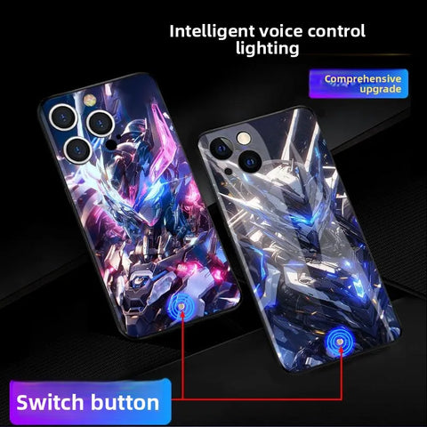 Mobile Suit Gundam Glowing LED Phone Case Light Up Anime Phone Case