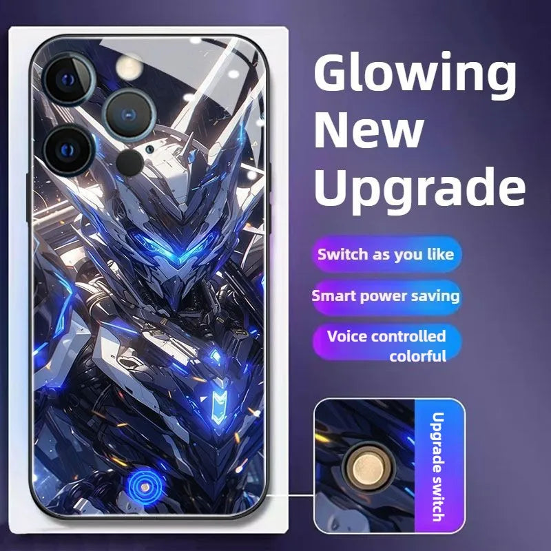 Mobile Suit Gundam Glowing LED Phone Case Light Up Anime Phone Case