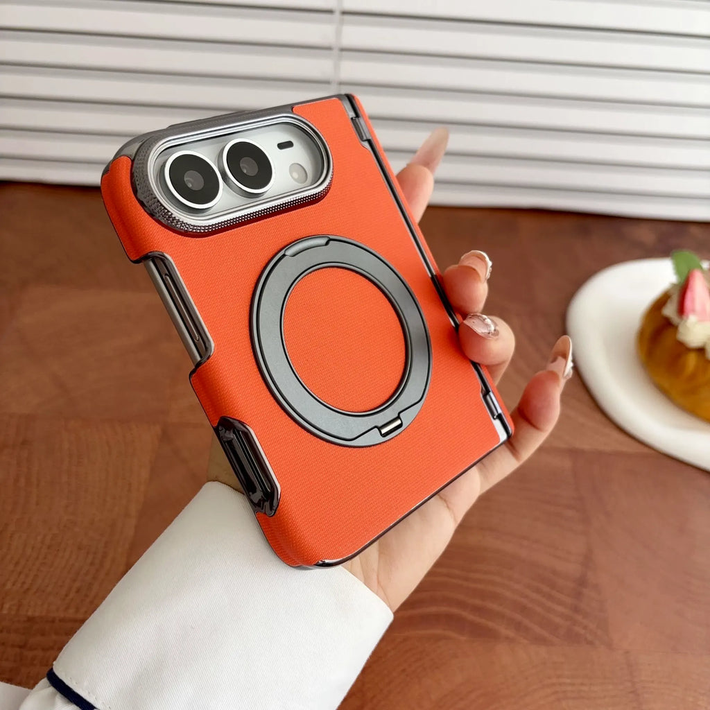 Metal iPhone Duo Magsafe Phone Case with 360-Degree Rotating Kickstand