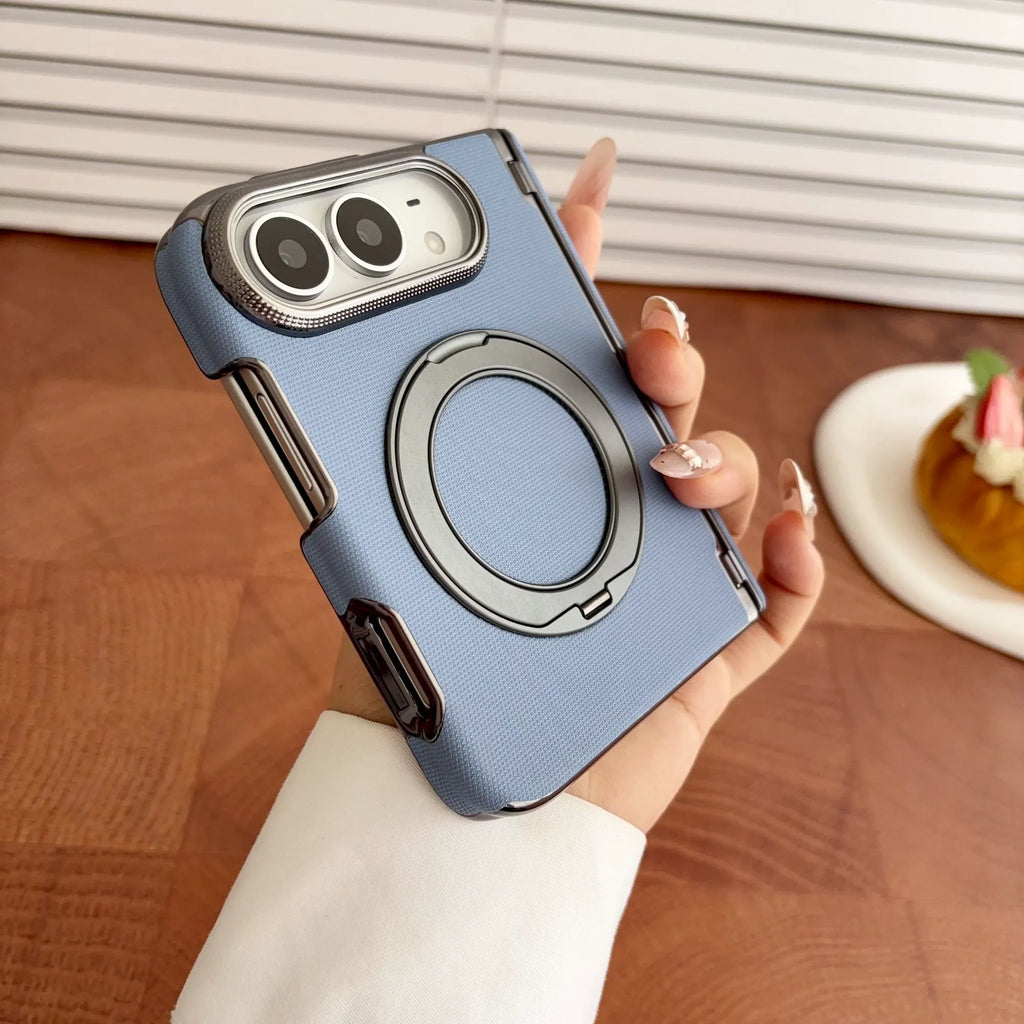 Metal iPhone Duo Magsafe Phone Case with 360-Degree Rotating Kickstand