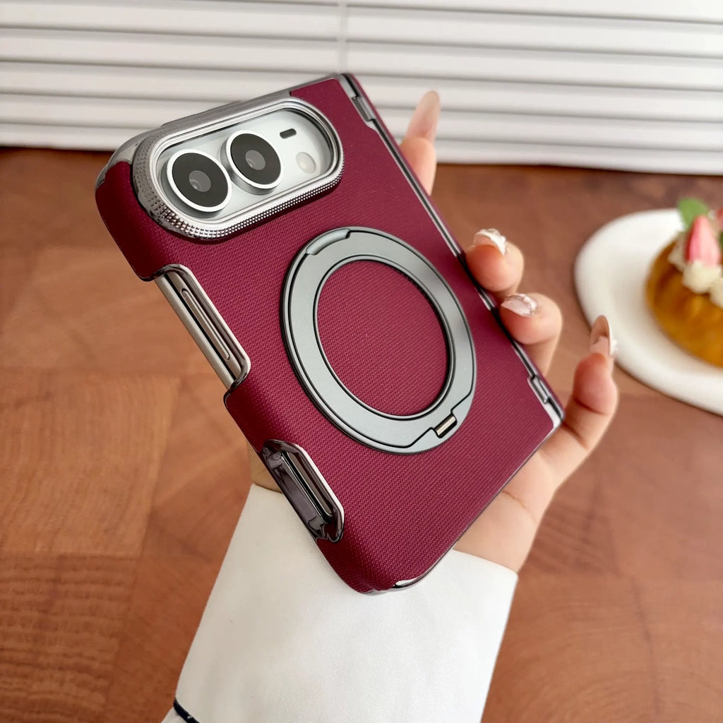 Metal iPhone Duo Magsafe Phone Case with 360-Degree Rotating Kickstand