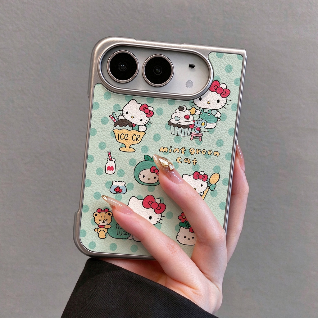 Hello Kitty Mint Green Polka Dot Phone Case for Apple iPhone Duo