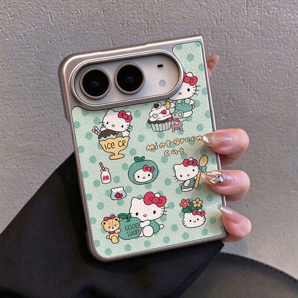Hello Kitty Mint Green Polka Dot Phone Case for Apple iPhone Duo