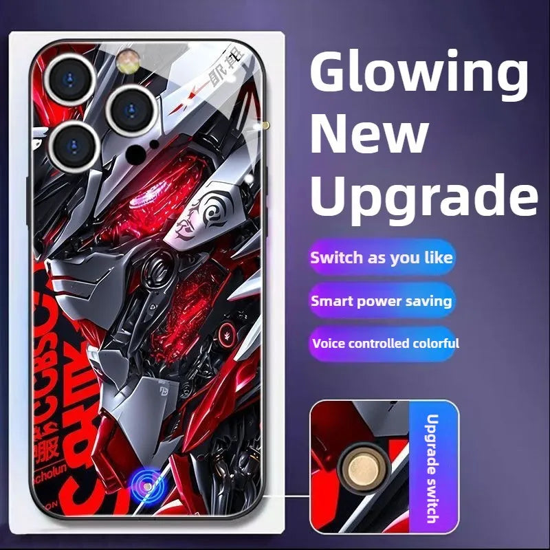 Mobile Suit Gundam light Up Glowing Phone Case Glowing Anime Phone Case