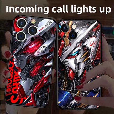 Mobile Suit Gundam light Up Glowing Phone Case Glowing Anime Phone Case