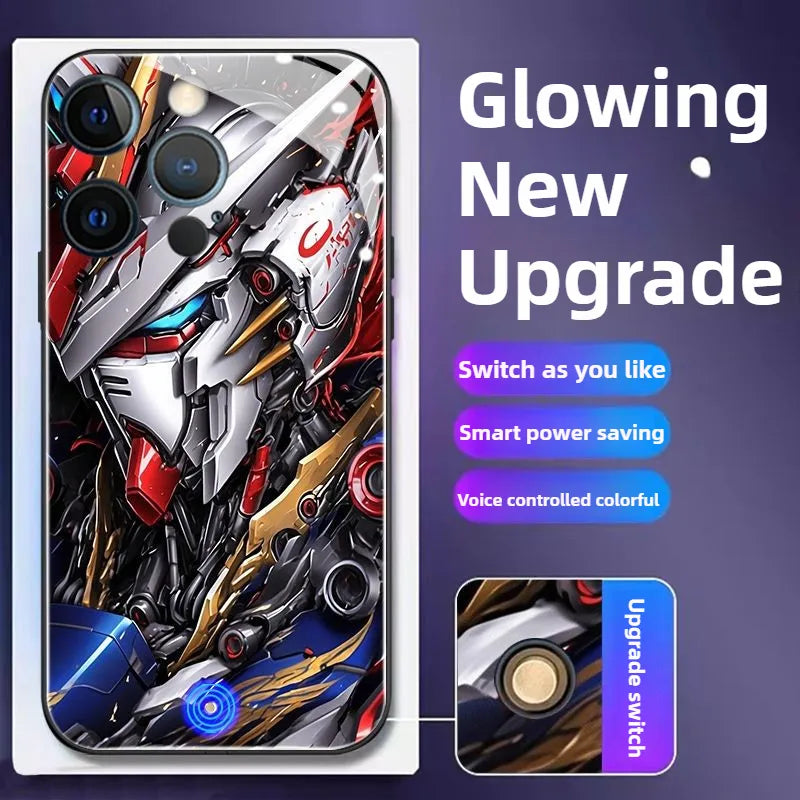 Mobile Suit Gundam light Up Glowing Phone Case Glowing Anime Phone Case