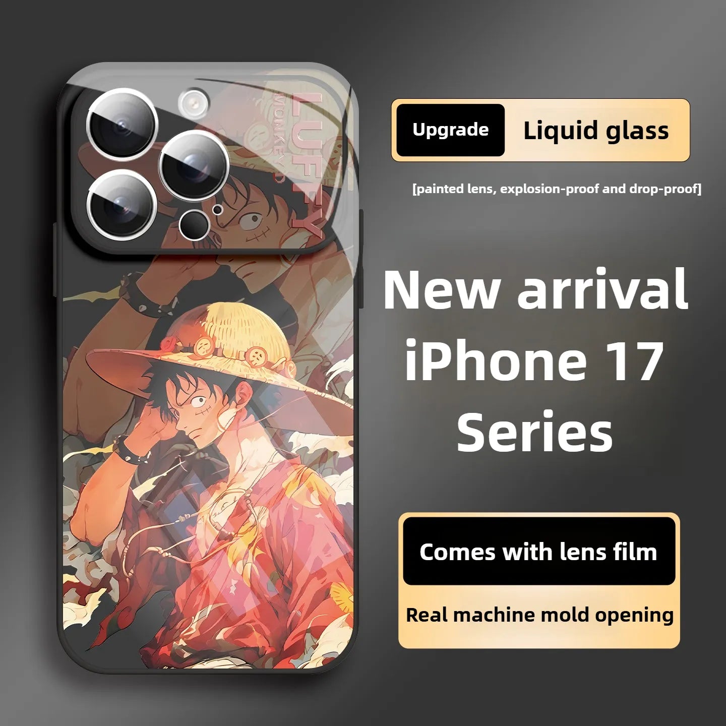 Funda de silicona para iPhone 17 de One Piece Brook Anime