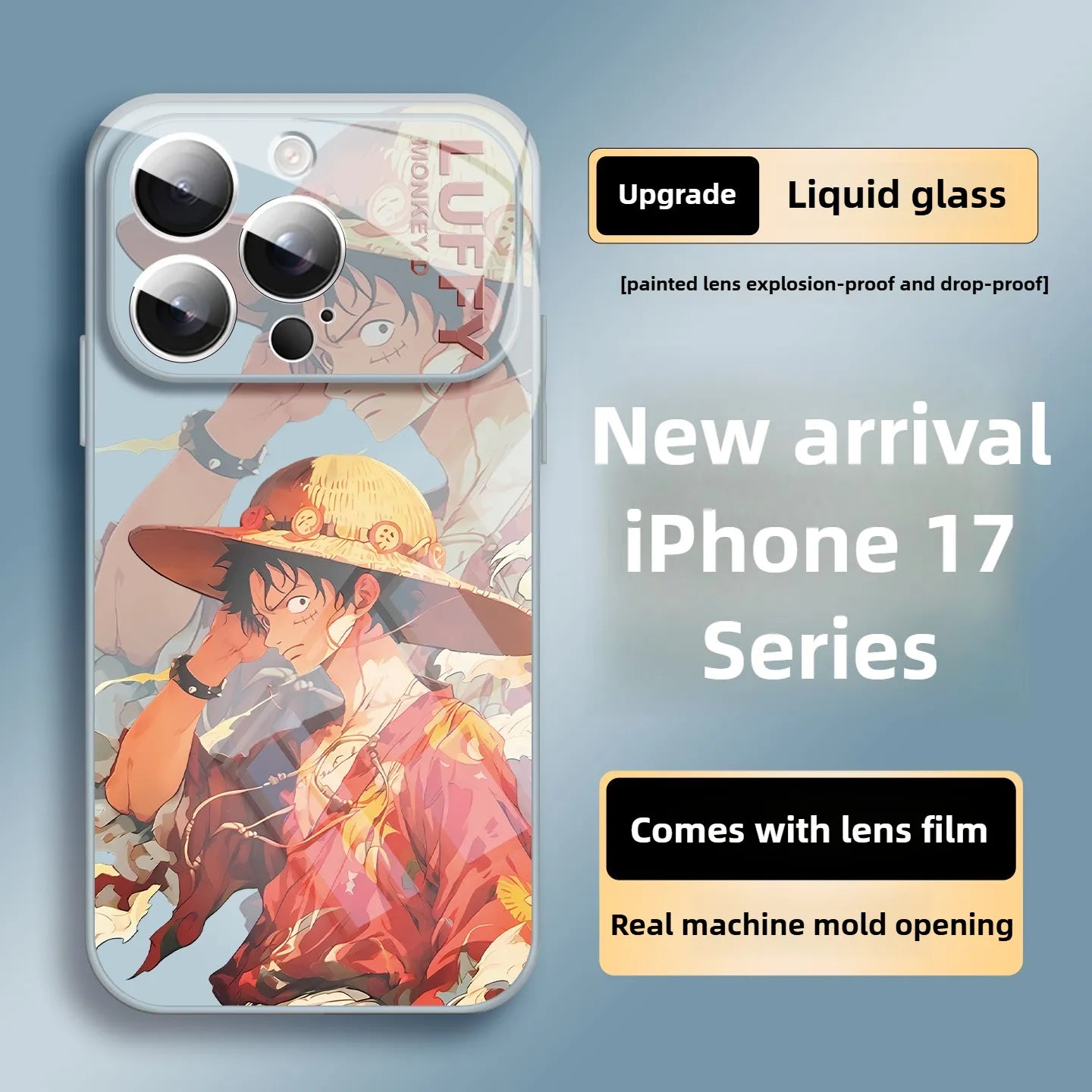 Funda de silicona para iPhone 17 de One Piece Brook Anime