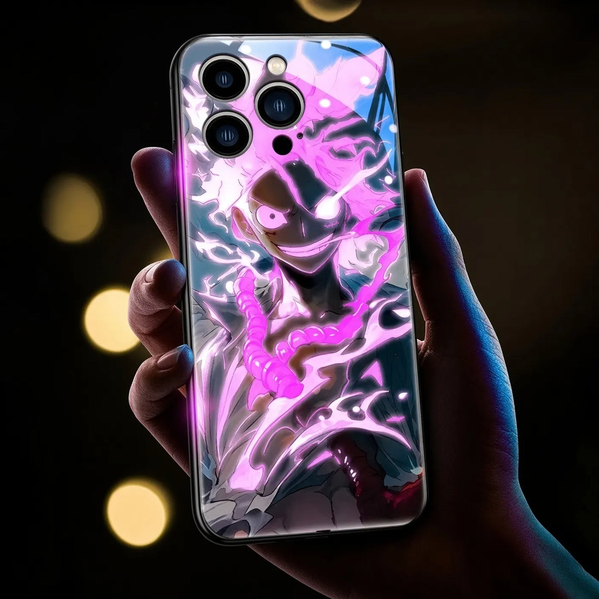 ONE PIECE Luffy Zoro Glowing Light Phone Case Phone Call Luminous for iPhone 18 Series