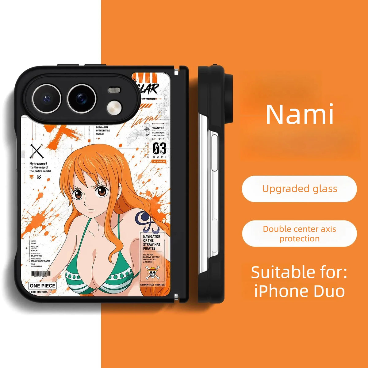ONE PIECE Anime iPhone Duo Case Glass Magsafe Phone Case Cover