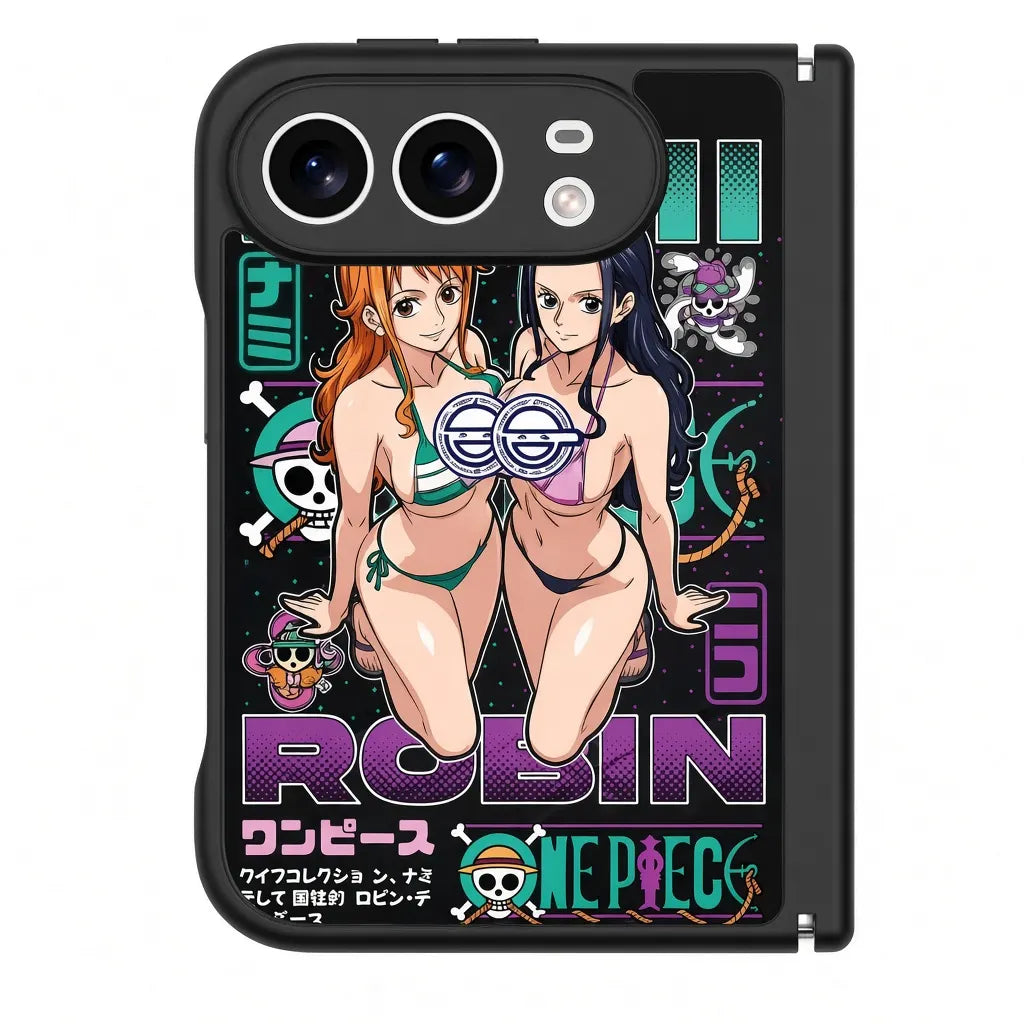 One Piece Nami and Nico Robin Bikini Anime iPhone Duo Case with Magsafe
