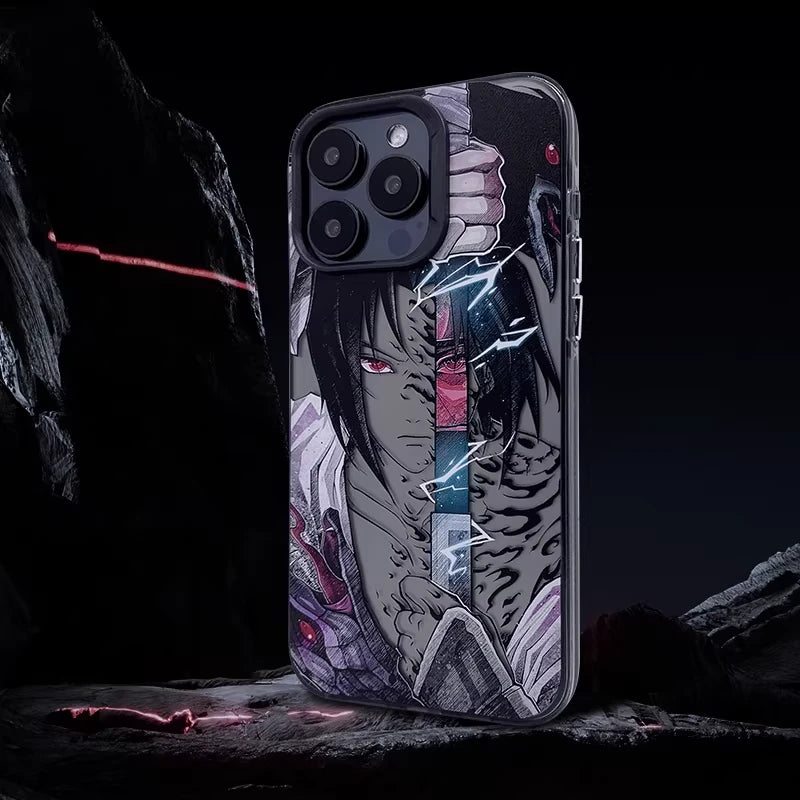 Naruto Sasuke Uchiha Laser Anime Phone Case