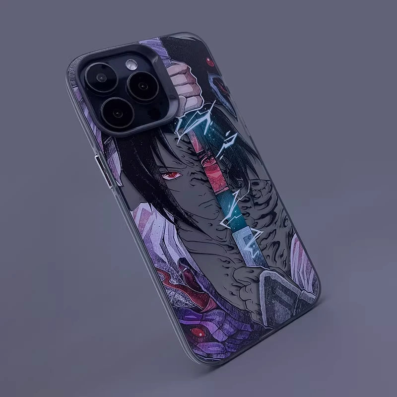 Naruto Sasuke Uchiha Laser Anime Phone Case