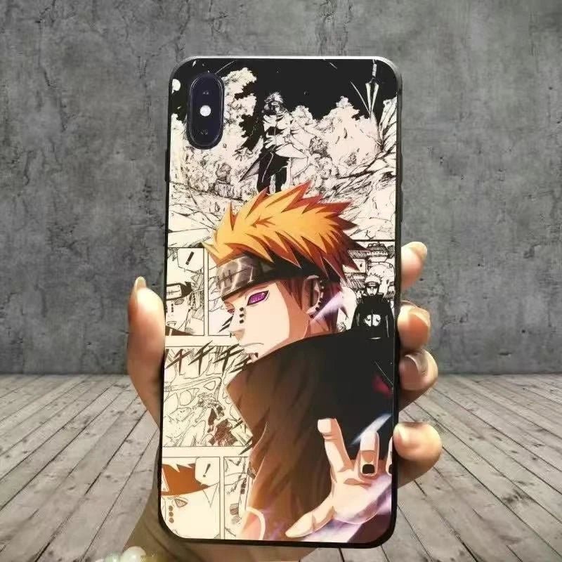 Naruto Hokage Flash Glowing Phone Case Glass Cover | Light Up Anime Case