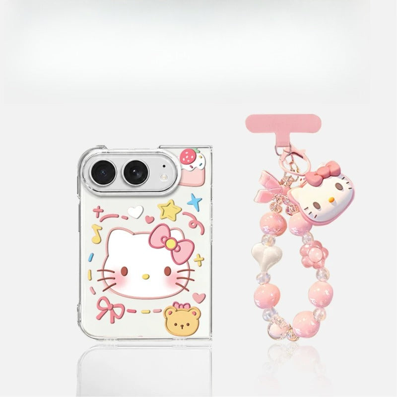 Cute Kitty iPhone Duo Phone Case with Phone Strap