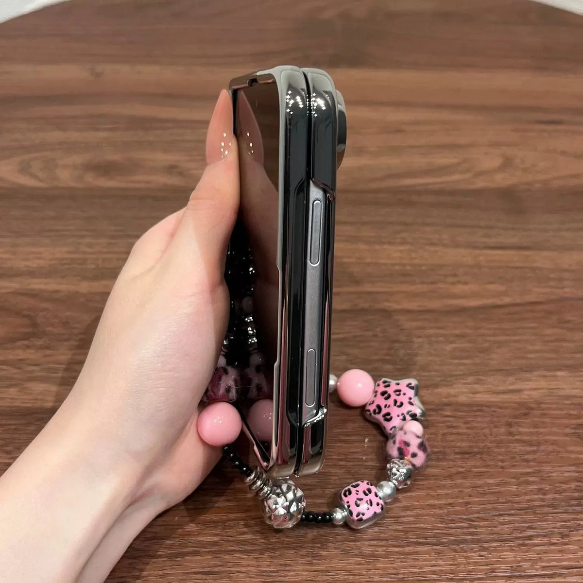 Pink Leopard Hello Kitty Apple iPhone Duo Phone Case with Pink Phone Strap