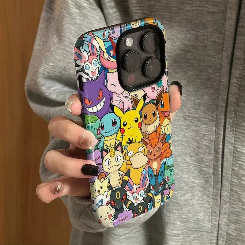Pokemon Family TPU Phone Case Cover For iPhone