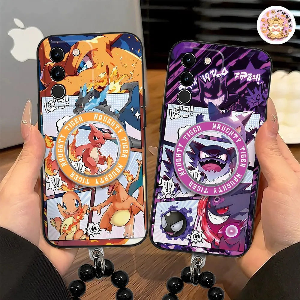 Pokemon Gengar Charmander Magsafe Phone Case Cover with Magnetic Phone Stand