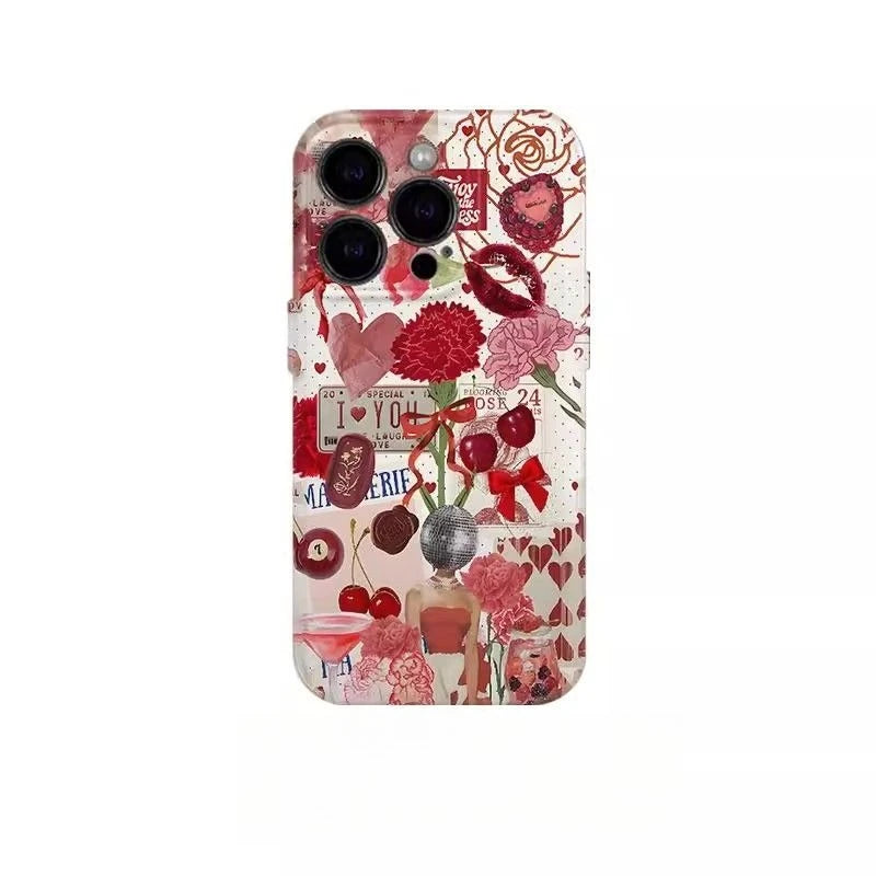 Electroplated Morning Glory Clear Phone Case