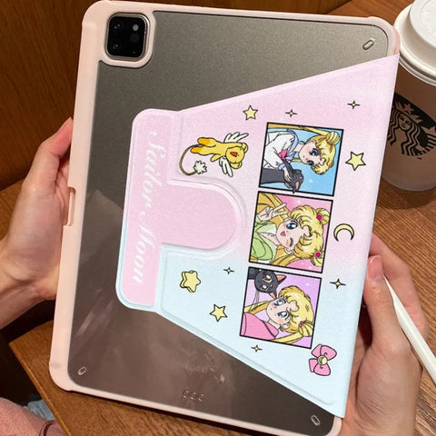 Pink Sailor Moon Apple IPad Tablet Protective Case