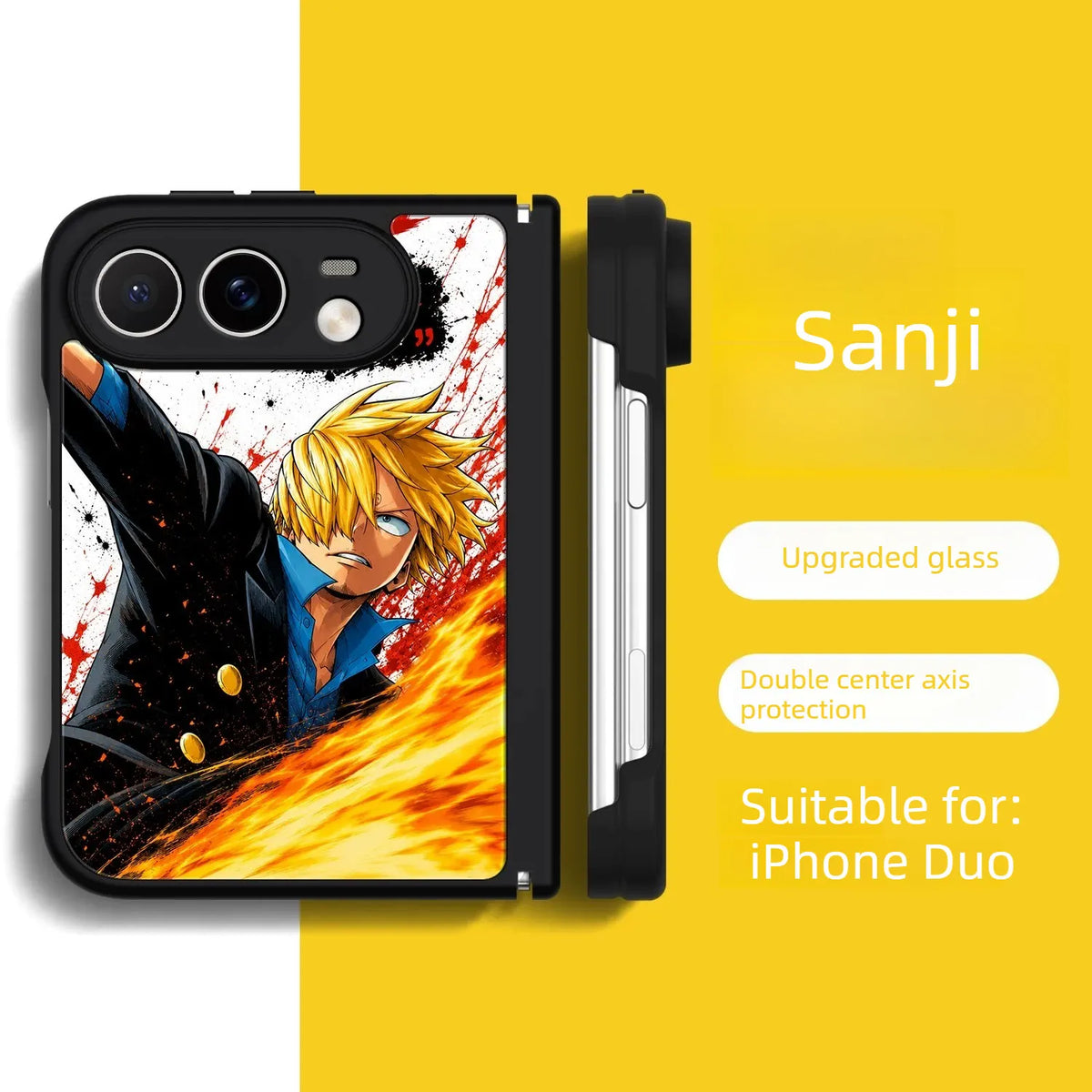ONE PIECE Anime iPhone Duo Case Glass Magsafe Phone Case Cover